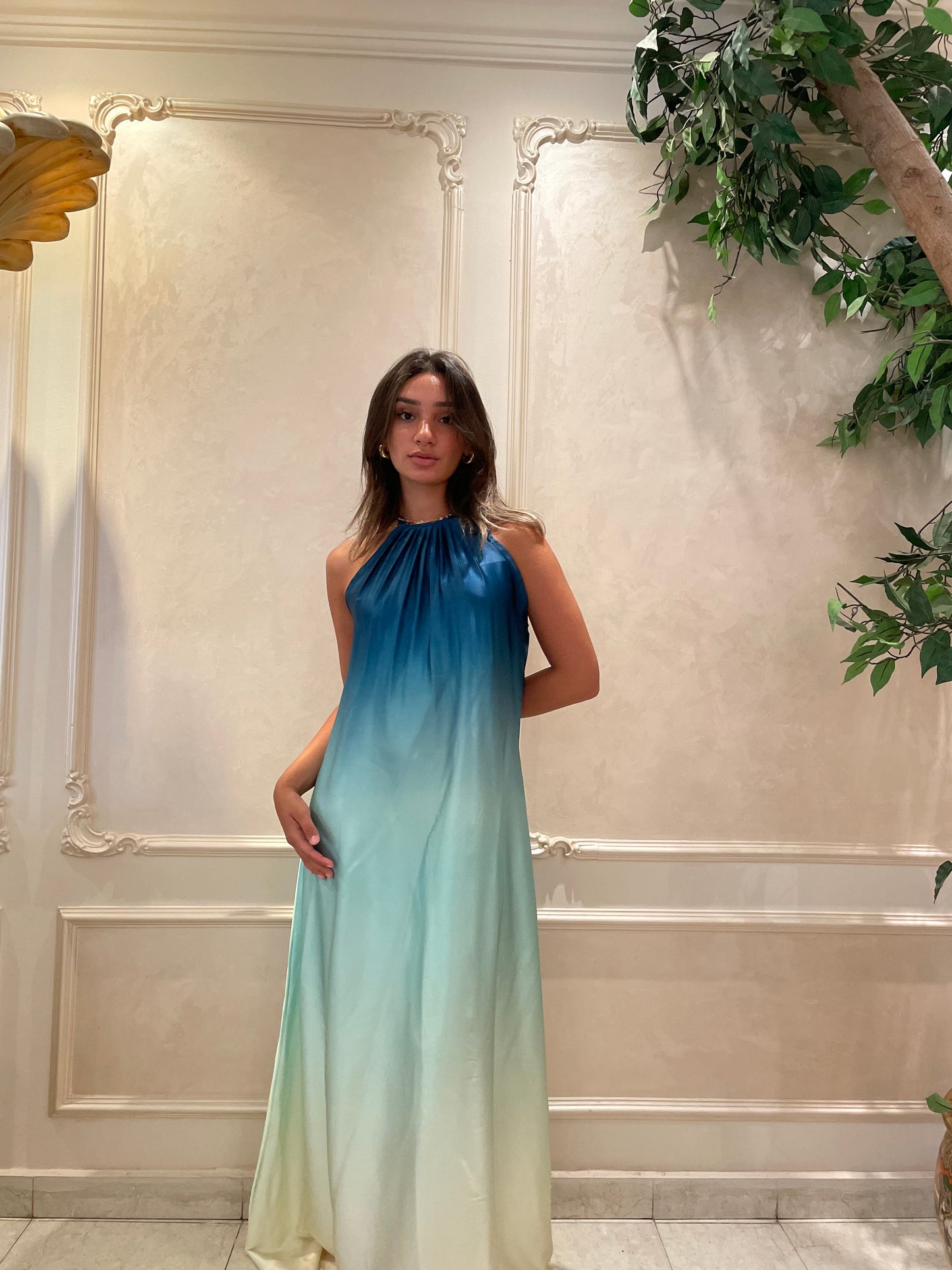 Ombré Satin Dress