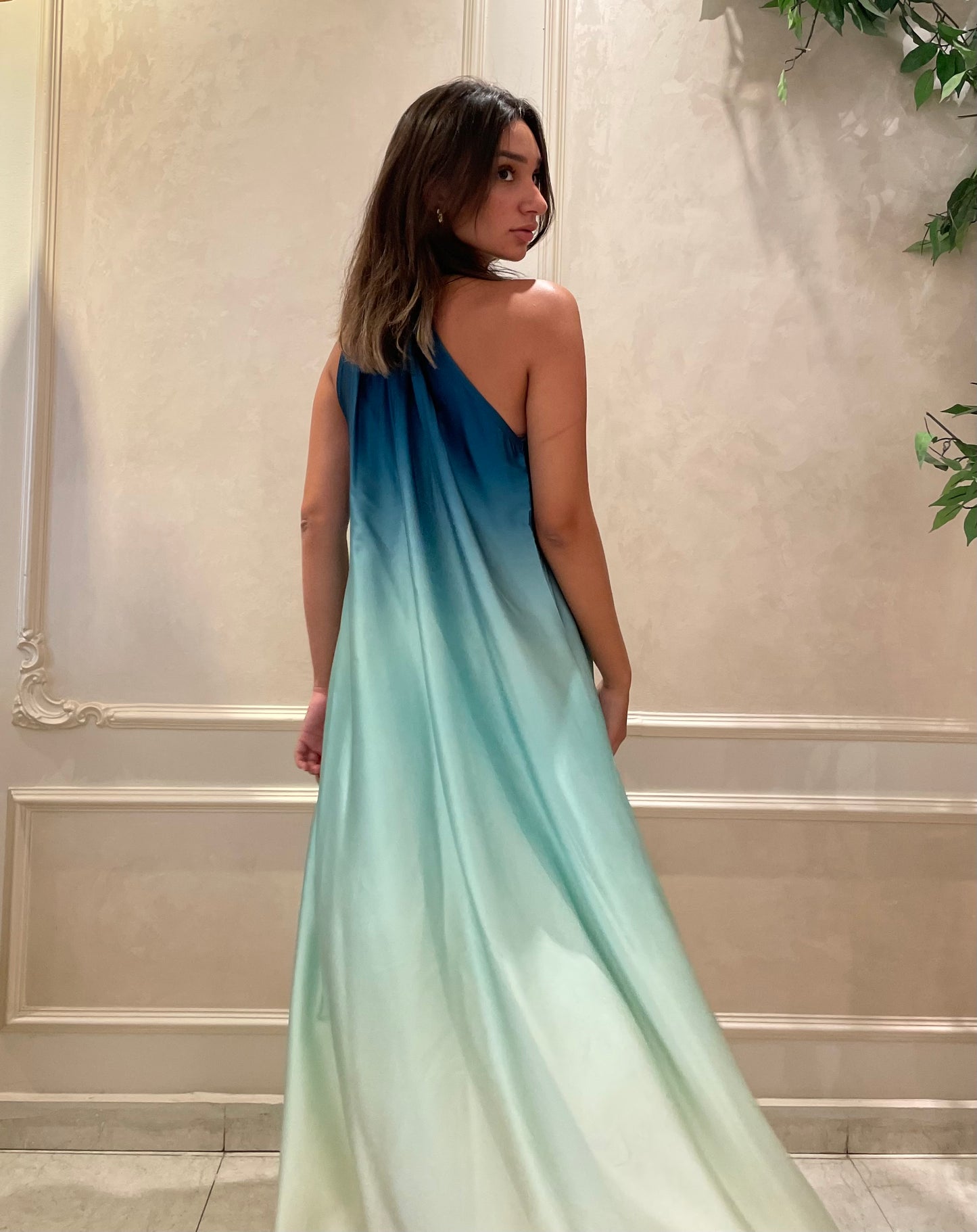 Ombré Satin Dress